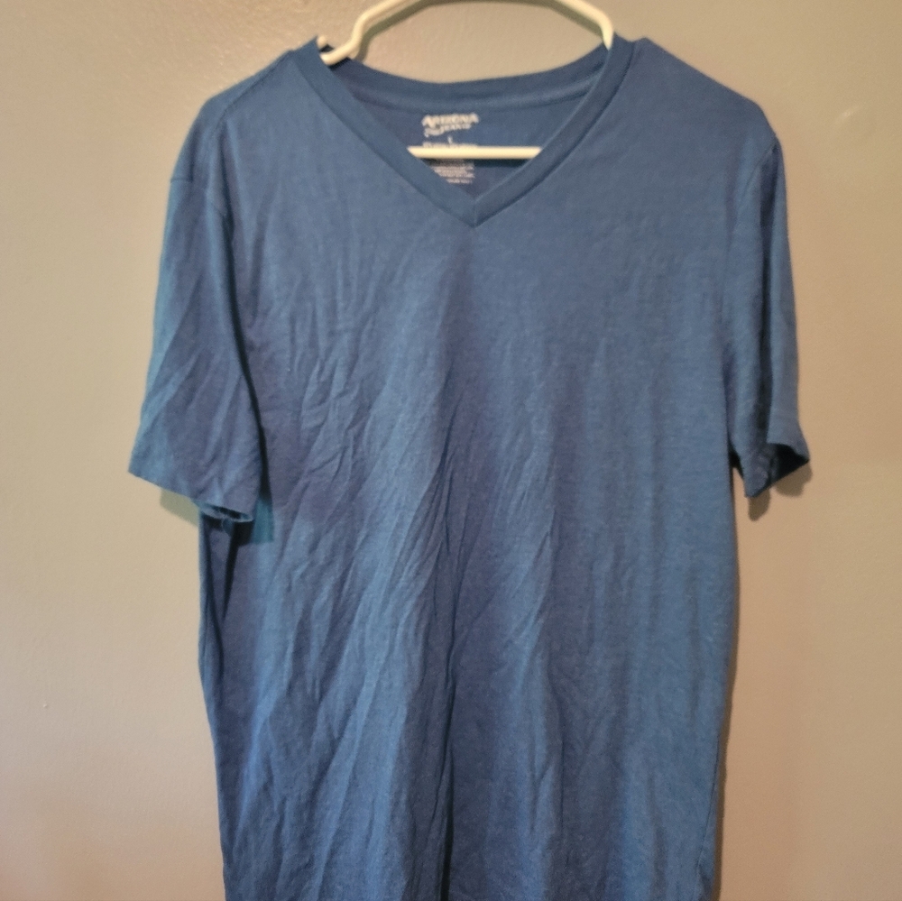 Arizona Jean Company Blue V-Neck Men's Shirt